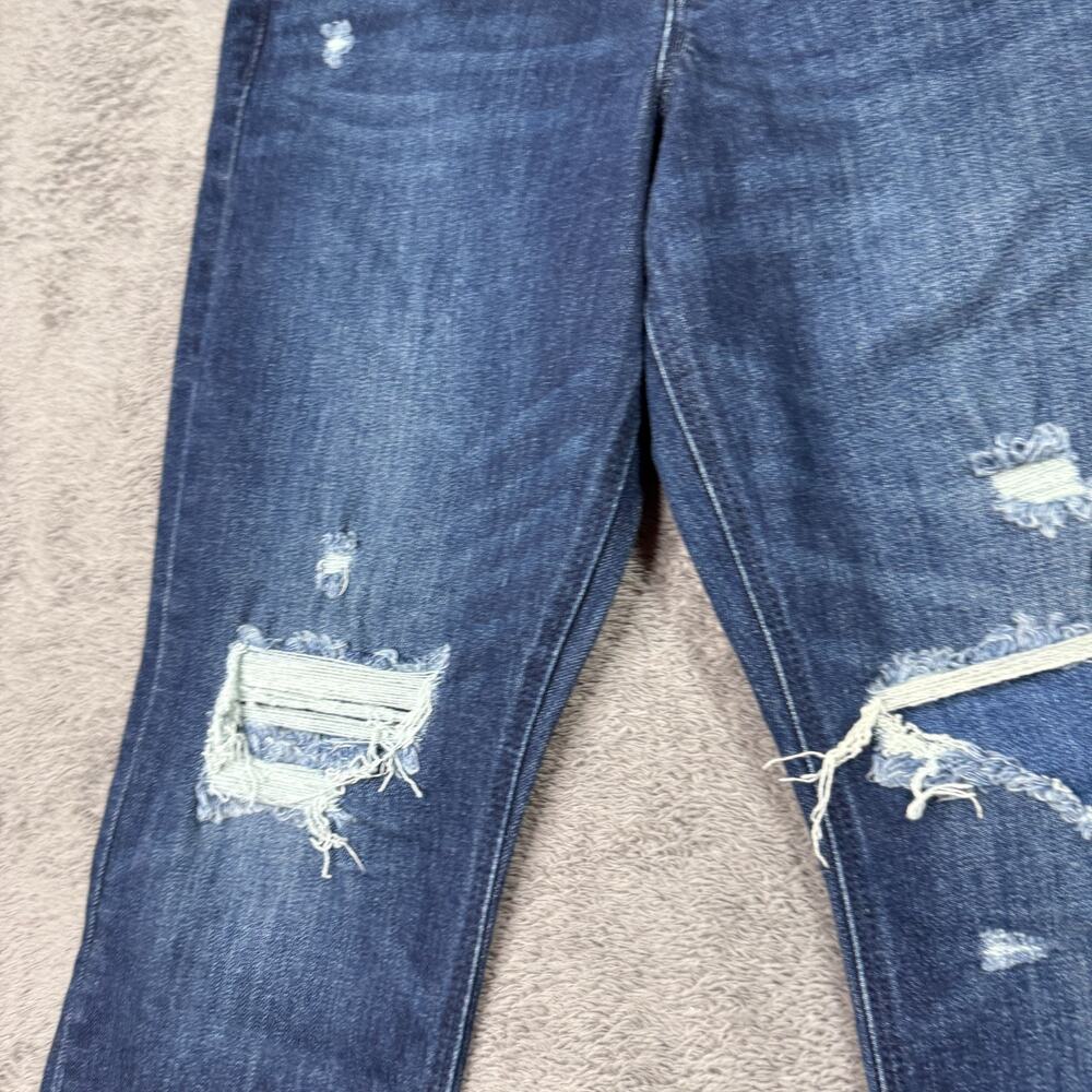 Old Navy Power Slim Straight Jeans NEW Womens 12 Distressed Blue Denim Secret - Picture 5 of 10